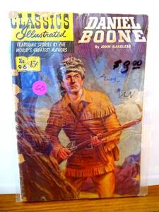 lot 60 image: Classics Illustrated DANIEL BOONE By Bakeless #96 JUNE 1952 $$