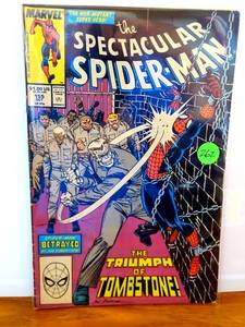 lot 262 image: Spectacular Spider-Man #155 Marvel Comics 1989 Tombstone Key Issue Joe Robertson