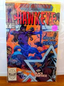 lot 283 image: Solo Avengers #19 Starring Hawkeye Jun 1989 Marvel Comics $$