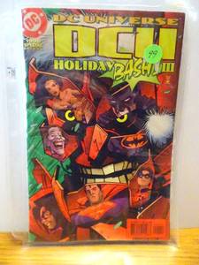 lot 99 image: DC Universe Holiday Bash #3 1999 DC Comics (torn back cover)