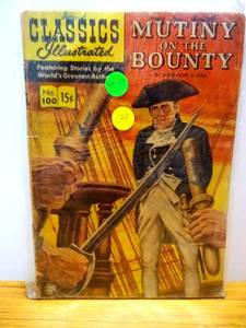 lot 139 image: Mutiny on the Bounty Classics Illustrated - Charles Nordhoff (1952) $$$