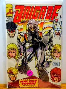 lot 145 image: Brigade #1 1992 1st App Battlestone High Grade 8.0 Image Comic $