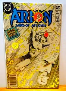 lot 201 image: KEY - ARION 4 NEWSSTAND VARIANT 1ST APP DARK MAJISTRA DC COMICS 1983 $