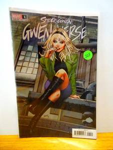 lot 203 image: SPIDER-GWEN GWEN-VERSE #1  GREG LAND VARIANT MARVEL (2022) $