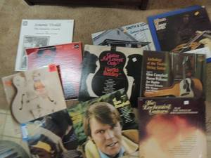 lot 32 image: albums guitar includes glen Campbell, Chet Atkins