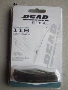 lot 860 image: Bear edge 116 knife NIP never opened  1 1316 blade, 2 34 closed