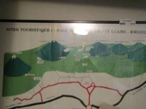 lot 370 image: Gorilla map framed