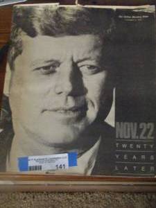 lot 141 image: Dallas Morning News from November 20,1983   20 YEARS LATER  JFK