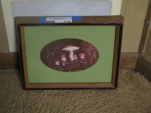 lot 110 image: mushroom framed art 911