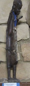 lot 111 image: wooden statue approx. 21 tall