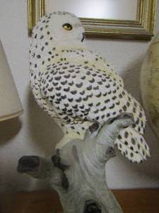 lot 166 image: the gray rock collection owl statue