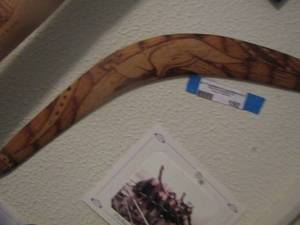 lot 180 image: Wooden boomerang  approx. 20 long