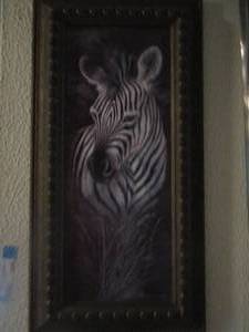 lot 200 image: zebra framed wall art by ruane monninc 2412