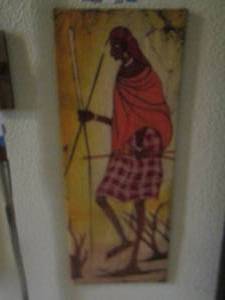 lot 204 image: African American canvas painting  2610