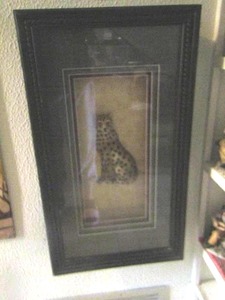 lot 205 image: cheetah framed art 3017