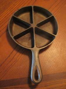 lot 298 image: cast iron corn bread skillet 6 slot