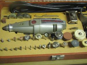 lot 11 image: Revere O matic camera co.- vintage dremel set very nice    $$$$$$$$$$