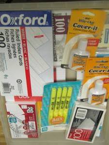 lot 353 image: white out- envolopes- sticky notes- high lighters plus