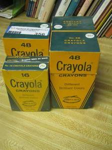 lot 356 image: vintage crayola crayons qty 4 boxes