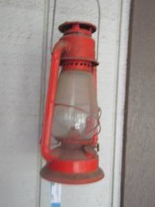lot 407 image: red outdoor lantern