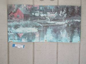 lot 412 image: red barn house art   1223