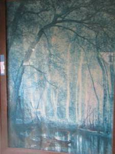 lot 447 image: beautiful forrest art framed