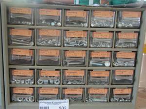 lot 502 image: organizer for bolts- nuts- screws- other smaller items