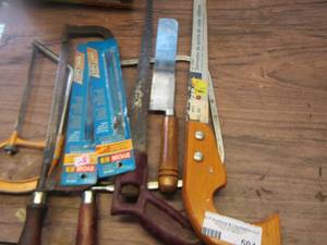 lot 504 image: hand saws and blades