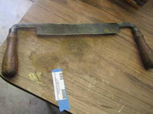 lot 569 image: dbl handled vintage saw