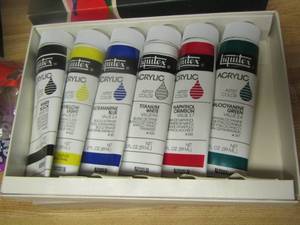 lot 619 image: liquitex acrylic paints 6 tubes in each box new and used