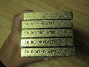 lot 625 image: qty 5 small boxes of bookplates