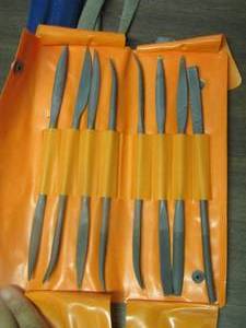 lot 676 image: specialty carving tools, red handle carving tools,