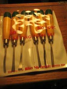 lot 684 image: millers falls quality tools carving set
