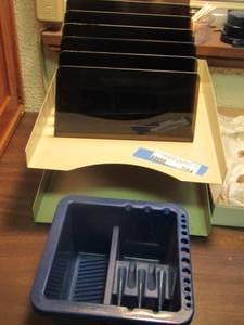 lot 704 image: qty 3 desk organizers