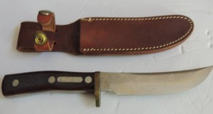 lot 155 image: old timer - Schrade Walden - 165 - 5 14 blade in sheath