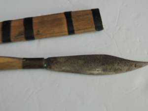lot 245 image: handmade fixed blade 5 blade  Trench knife
