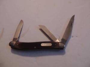 lot 602 image: old timers schrade 810 t 3 blades total length 9 14