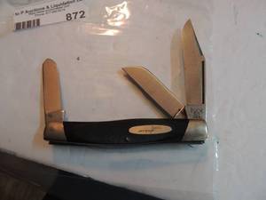 lot 872 image: Vintage BUCK  307 - 3 blade large Stockman -Wrangler - 3 14 2 14, 2 blade legnths