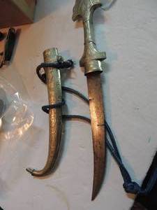 lot 41 image: Silver Jambiya - North African dagger 8 blade - 15 12 long