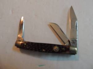 lot 100 image: queen steel - 3 blade pocket knife blades - 2 12, 1 34, 1 12