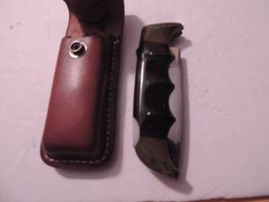 lot 191 image: vintage kenshaw 1050 - folding knife brass bolster , 3 34 blade, 8 14 long 4 34 closed