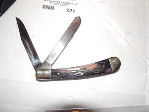 lot 222 image: trapper - 2 blade knife 4  4 14 blades , 5 14 closed