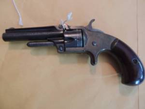 lot 18 image: Marlin XXX Standard 1872 Single action Spur trigger, Pocket Revolver   .30 rimfire   5 shot  MFG 1872-1887