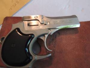 lot 241 image: High Standard-22 mag Derringer leather case MFG 1962-1984