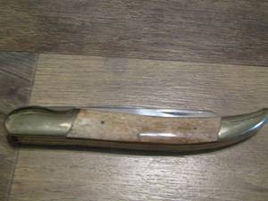 lot 735 image: Texas toothpick knife genuine bone stag handles 3 58 blades - 8 58 long