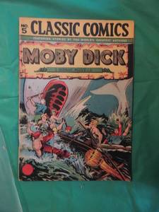lot 606 image: Classic Comics #5 Moby Dick