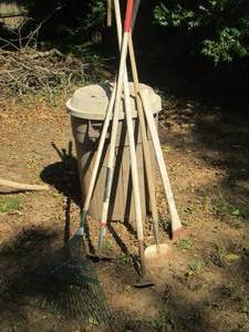 lot 1545 image: garden tools rakes and more
