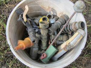 lot 1547 image: bucket of water sprinklers