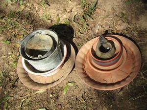 lot 1555 image: outdoor planter pots