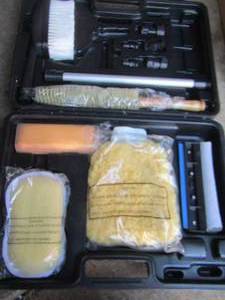 lot 1792 image: new car care kit in case, brush- window cleaner and more